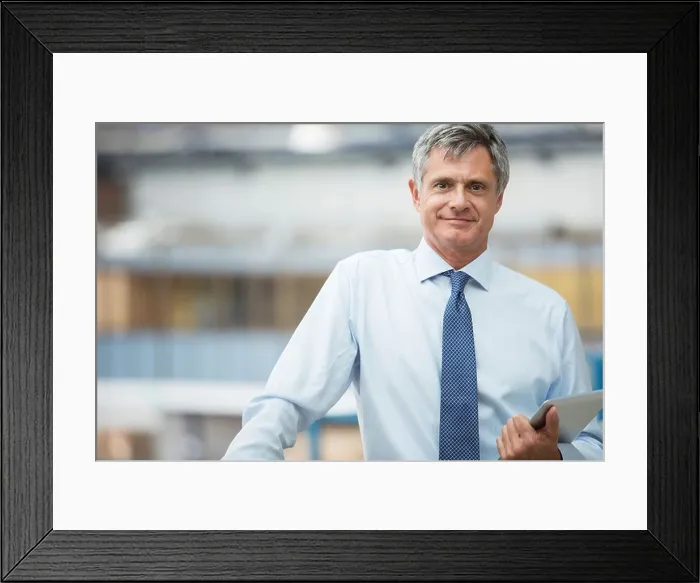 Framed Print : Portrait of confident businessman