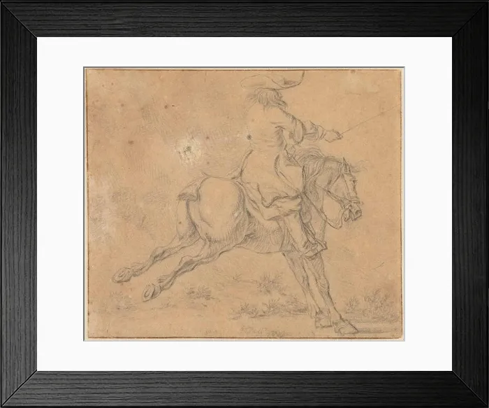 Framed Print : Rider on a backlill horse Framed Print : Rider on a backlill horse
