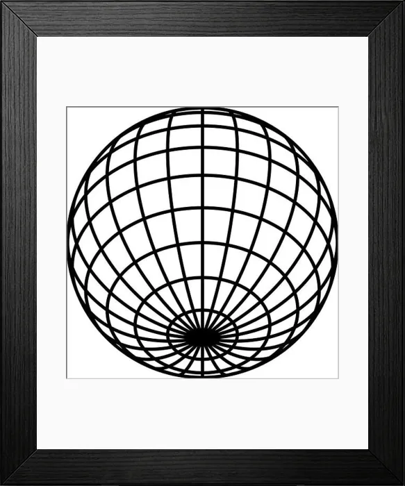 Framed Print : Earth planet globe grid of black thick meridians and parallels, or latitude and longitude. 3D vector illustration Framed Print : Earth planet globe grid of black thick meridians and parallels, or latitude and longitude. 3D vector illustration