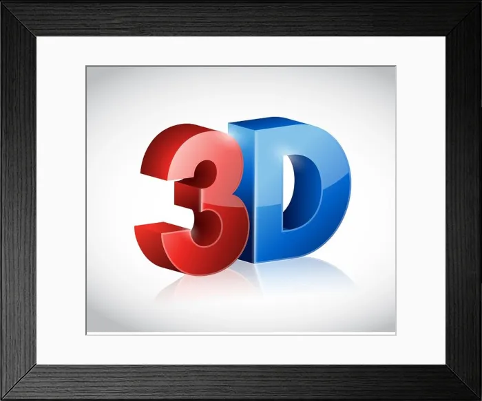 Framed Print : illustration of 3D word written in red and blue color design over white Framed Print : illustration of 3D word written in red and blue color design over white