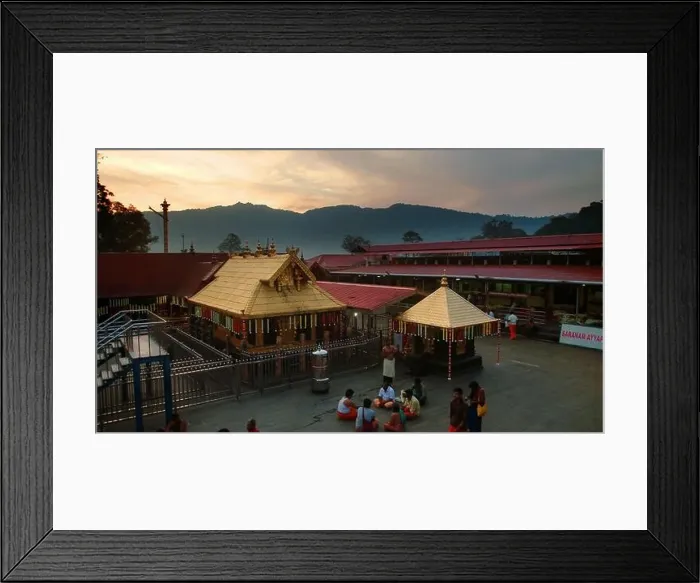 Framed Print : Shabarimala, Kerala, India 12 November 2012:Sabarimala Lord ayyappa temple Sannidhanam Kerala Framed Print : Shabarimala, Kerala, India 12 November 2012:Sabarimala Lord ayyappa temple Sannidhanam Kerala