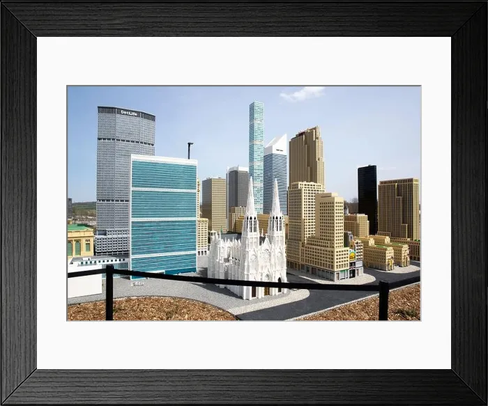 Framed Print : Brooklyn, NY - April 24 2021: View of New York City made of colorful LEGO bricks in the Miniland attraction at Legoland New York, an amusement theme p Framed Print : Brooklyn, NY - April 24 2021: View of New York City made of colorful LEGO bricks in the Miniland attraction at Legoland New York, an amusement theme p