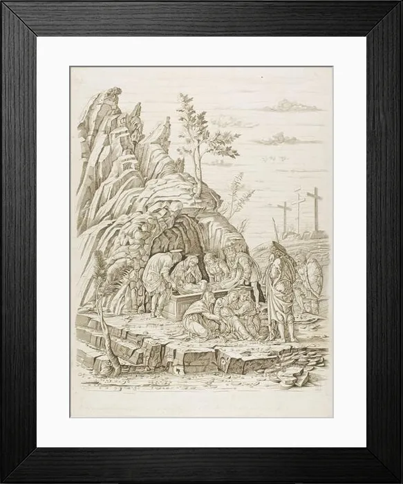 Framed Print : The Entombment, 1485 / 90, possibly printed in the 18th century Framed Print : The Entombment, 1485 / 90, possibly printed in the 18th century