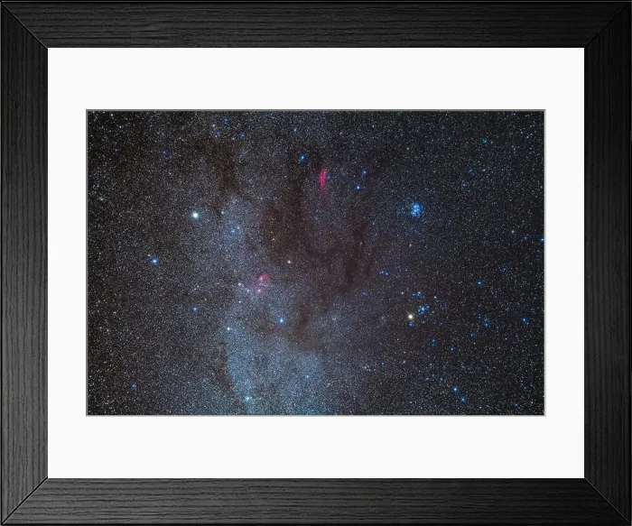 Framed Print : The dark lanes of interstellar dust in Taurus known as the Taurus Dark Clouds, here in an image framing Taurus and Auriga, with some stars of Perseus Framed Print : The dark lanes of interstellar dust in Taurus known as the Taurus Dark Clouds, here in an image framing Taurus and Auriga, with some stars of Perseus