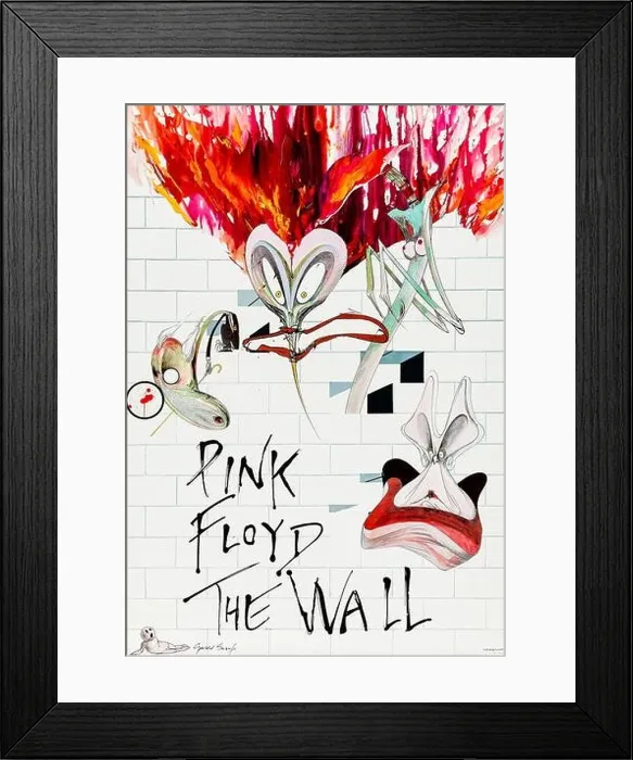 Framed Print : ‘The Wall 1979 album poster produced by Harvest Records to promote the 11th studio album by English rock band Pink Floyd featuring artwork by Gerald Framed Print : ‘The Wall 1979 album poster produced by Harvest Records to promote the 11th studio album by English rock band Pink Floyd featuring artwork by Gerald