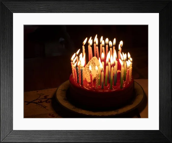 Framed Print : Birthday Cake - 48 Candles Framed Print : Birthday Cake - 48 Candles