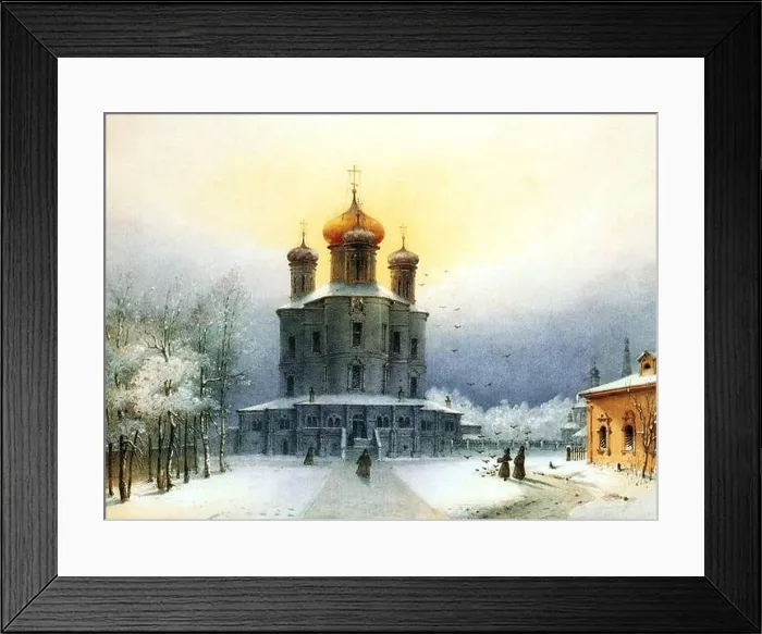 Framed Print : Joseph Andreas Weiss Donskoi Kloster in Moskau Framed Print : Joseph Andreas Weiss Donskoi Kloster in Moskau