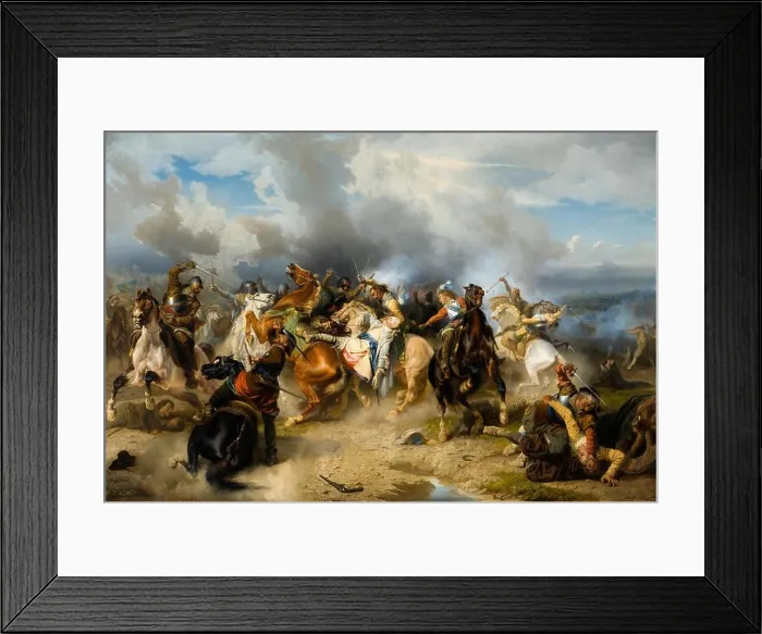 Framed Print : Death of Gustavus Adolphus of Sweden in the Battle of Lutzen. Painting by Carl Wahlbom, circa 1855 Framed Print : Death of Gustavus Adolphus of Sweden in the Battle of Lutzen. Painting by Carl Wahlbom, circa 1855