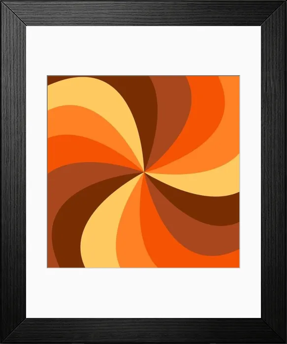 Framed Print : 1970 retro seamless pattern in orange, yellow and brown colors. 70s hand-Drawn vector Illustration groovy background, hippie wallpaper Framed Print : 1970 retro seamless pattern in orange, yellow and brown colors. 70s hand-Drawn vector Illustration groovy background, hippie wallpaper