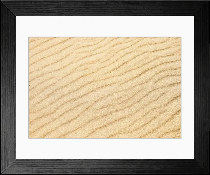 Framed Print : Beach sand background. Nature texture, top view, copy space for text Framed Print : Beach sand background. Nature texture, top view, copy space for text