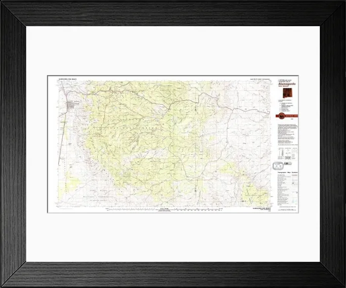 Framed Print : USGS TOPO Map New Mexico NM Alamogordo 189523 1979 100000 Restoration Framed Print : USGS TOPO Map New Mexico NM Alamogordo 189523 1979 100000 Restoration