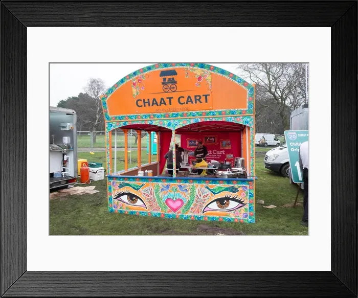 Framed Print : Chaat Cart Indian Street Food Seller Stall Lunch Framed Print : Chaat Cart Indian Street Food Seller Stall Lunch