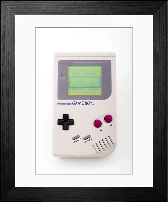 Framed Print : Nintendo Game Boy handheld video game device 1st edition 1989 Framed Print : Nintendo Game Boy handheld video game device 1st edition 1989