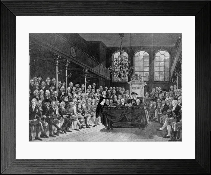 Framed Print : The House of Commons, c1794. After Karl Anton Hickel (1745-1798). Here we see Prime Minister William Pitt the Younger (1759-1806) Framed Print : The House of Commons, c1794. After Karl Anton Hickel (1745-1798). Here we see Prime Minister William Pitt the Younger (1759-1806)