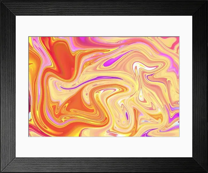 Framed Print : capturing the essence of art and technology in orange pink purple psychedelic swirl trippy artwork abstract acrylic background