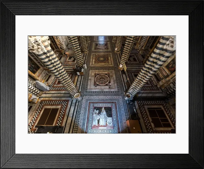Framed Print : Italy, Siena, inlays of colored marbles of the Duomo's floor Framed Print : Italy, Siena, inlays of colored marbles of the Duomo's floor