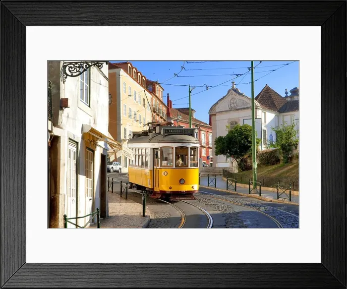 Framed Print : Portugal, Lisbon, Alfama District, tramway along the Largo da Limoeiro Framed Print : Portugal, Lisbon, Alfama District, tramway along the Largo da Limoeiro