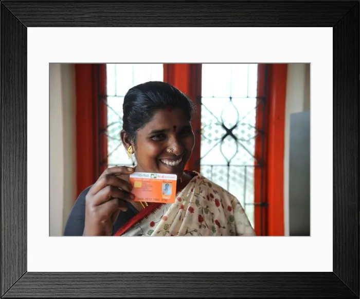 Framed Print : Rural Bank ID card, Kshetriya Gramin Financial Services, NGO, IFMR Foundation, Tanjore, Thanjavur, Tamil Nadu, India Framed Print : Rural Bank ID card, Kshetriya Gramin Financial Services, NGO, IFMR Foundation, Tanjore, Thanjavur, Tamil Nadu, India