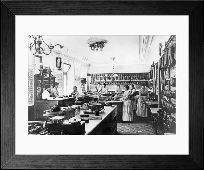 Framed Print : A butcher's shop that was considered the most modern and newest retail store in Berlin at that time Framed Print : A butcher's shop that was considered the most modern and newest retail store in Berlin at that time