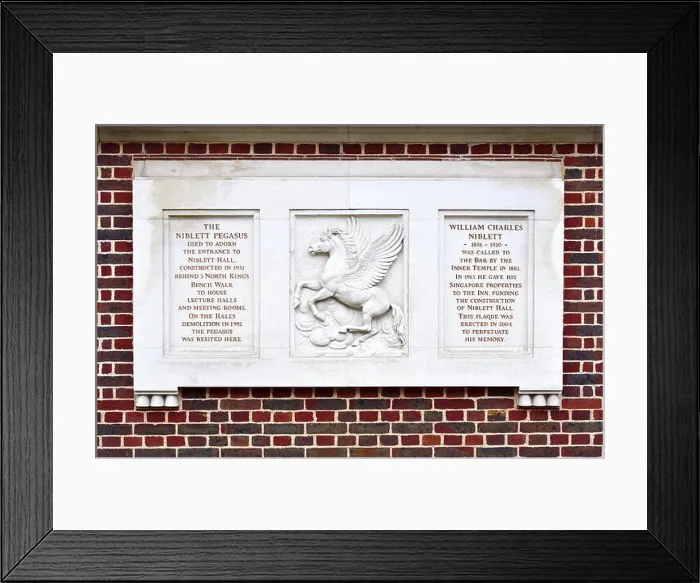 Framed Print : The Niblett Pegasus (1932 - moved 1992) Inner Temple, London, England, UK Framed Print : The Niblett Pegasus (1932 - moved 1992) Inner Temple, London, England, UK