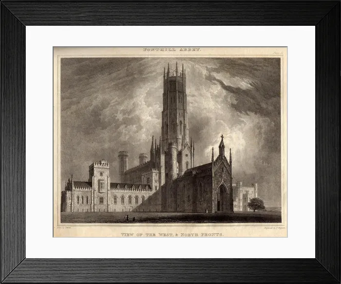 Framed Print : Fonthill Abbey designed for William Beckford by the architect James Wyatt