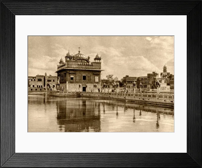 Framed Print : Vintage photo of golden temple, Amritsar, Punjab, india, asia Framed Print : Vintage photo of golden temple, Amritsar, Punjab, india, asia