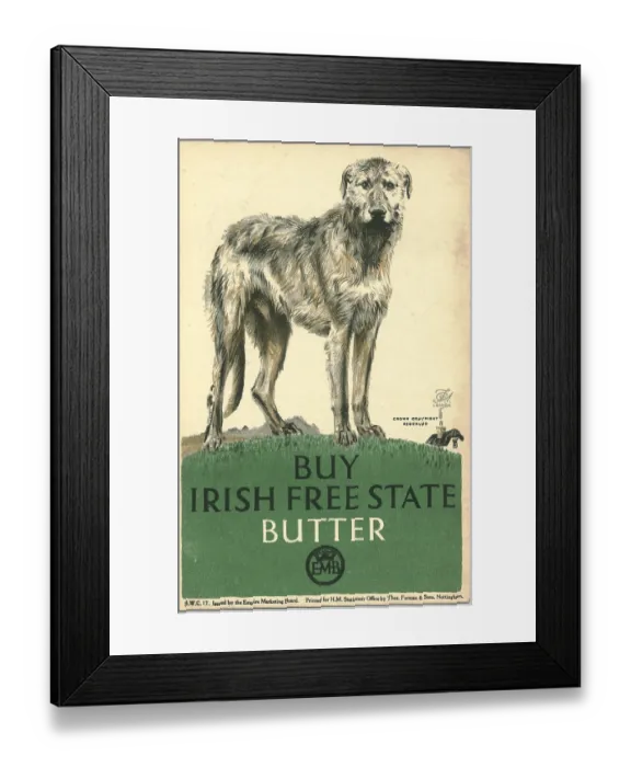 Framed Print : Empire Marketing Board advertisement for Irish butter circa 1925