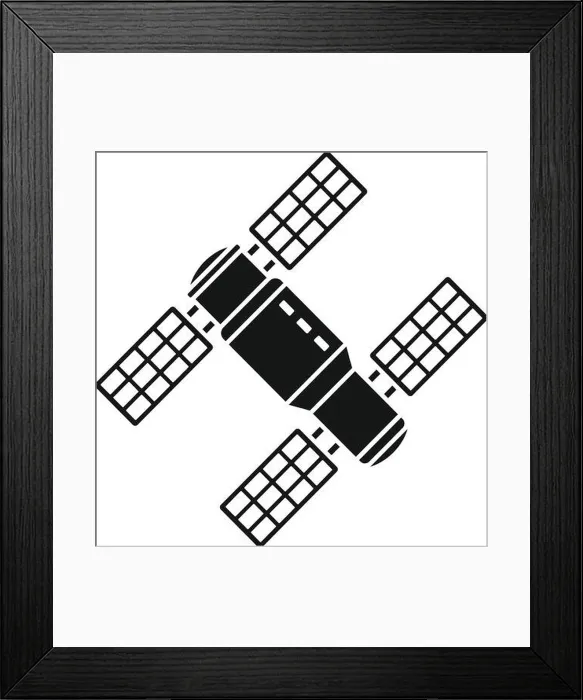 Framed Print : Space station solar panel icon. Simple illustration of space station solar panel vector icon for web design isolated on white background Framed Print : Space station solar panel icon. Simple illustration of space station solar panel vector icon for web design isolated on white background
