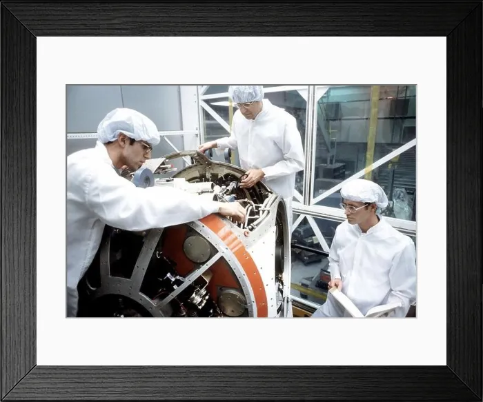 Framed Print : From left to right, 2LT Frank B. Zoltowski, optical systems engineer, CPT Frank K. Heath, electrical servo engineer and CPT David Anhalt Framed Print : From left to right, 2LT Frank B. Zoltowski, optical systems engineer, CPT Frank K. Heath, electrical servo engineer and CPT David Anhalt