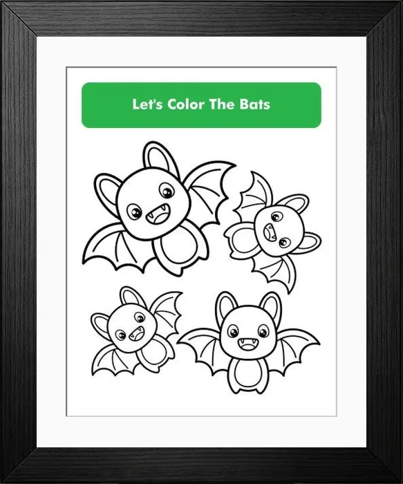 Framed Print : Cute Bats Coloring Book Page In Letter Page Size Children Coloring Worksheet Premium Vector Element Framed Print : Cute Bats Coloring Book Page In Letter Page Size Children Coloring Worksheet Premium Vector Element