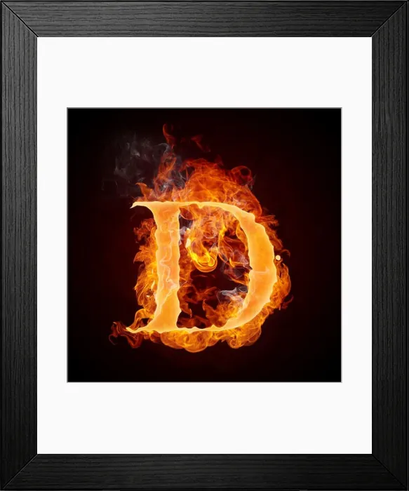 Framed Print : Fire Letters A-Z Framed Print : Fire Letters A-Z