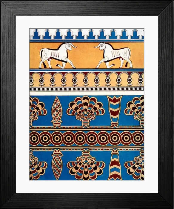 Framed Print : Assyrian brick and tile design, 1933-1934 Framed Print : Assyrian brick and tile design, 1933-1934