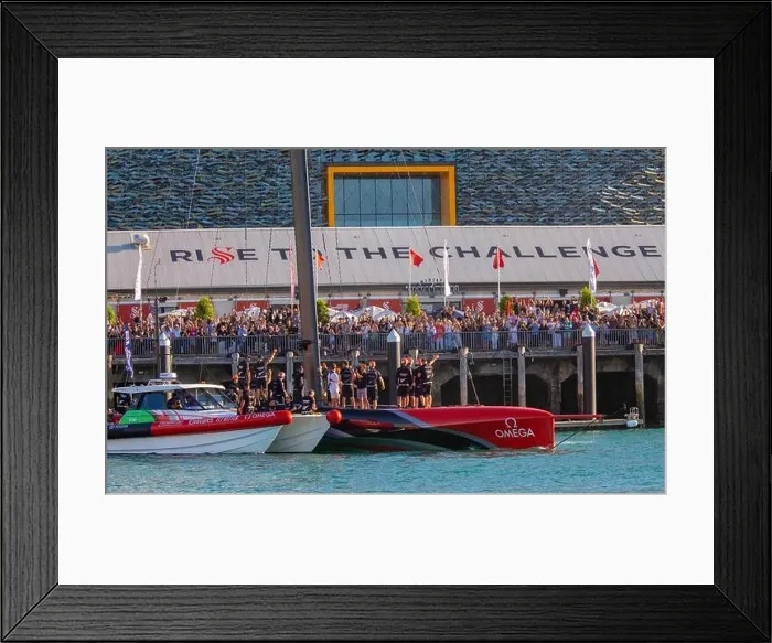 Framed Print : The 36th America's Cup presented by PRADA, New Zealand Supporters on the Auckland Harbour celebrating after Emirates Team New Zealand (NZ) Framed Print : The 36th America's Cup presented by PRADA, New Zealand Supporters on the Auckland Harbour celebrating after Emirates Team New Zealand (NZ)