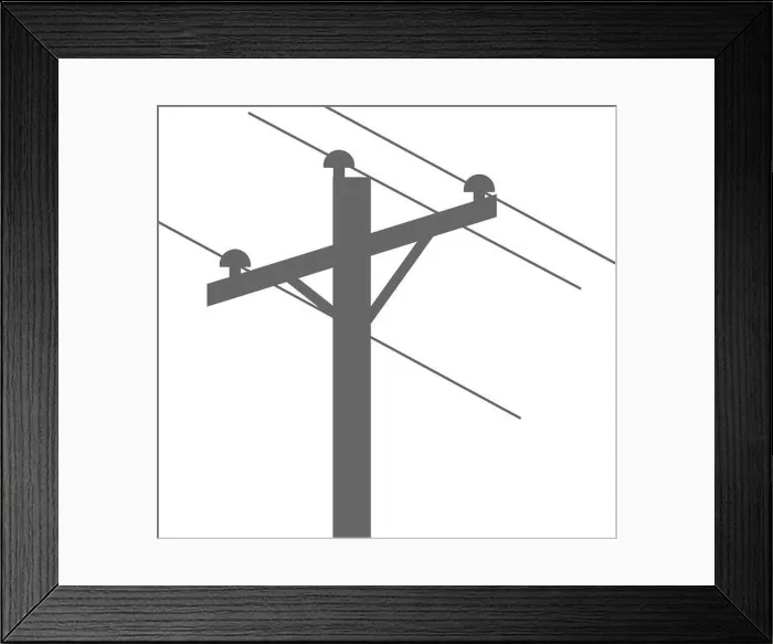 Framed Print : Electric pole icon design illustration Framed Print : Electric pole icon design illustration