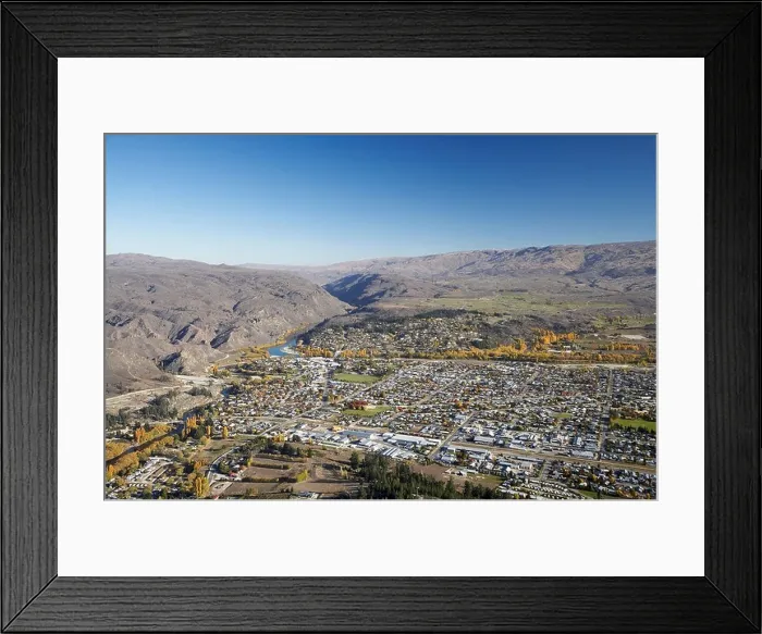 Framed Print : Alexandra, Central Otago, South Island, New Zealand - aerial Framed Print : Alexandra, Central Otago, South Island, New Zealand - aerial