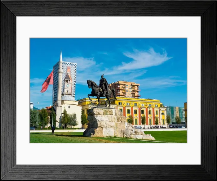 Framed Print : Sheshi Skenderbej, Skanderbeg square, main square, Tirana, Albania Framed Print : Sheshi Skenderbej, Skanderbeg square, main square, Tirana, Albania