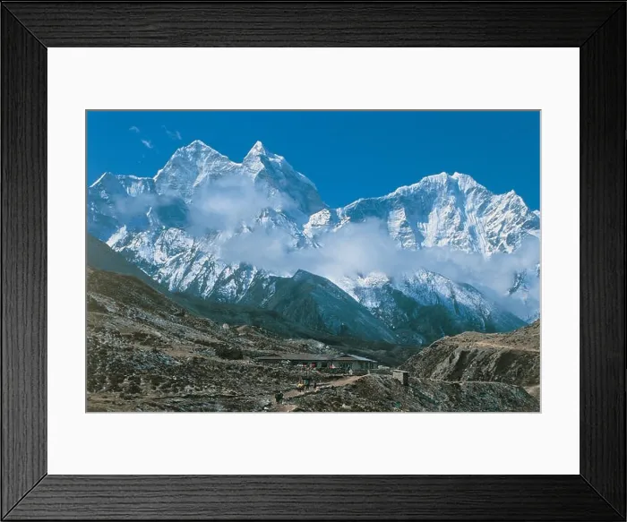 Framed Print : Dingboche On Way To Everest Base Camp, Nepal, Asia Framed Print : Dingboche On Way To Everest Base Camp, Nepal, Asia