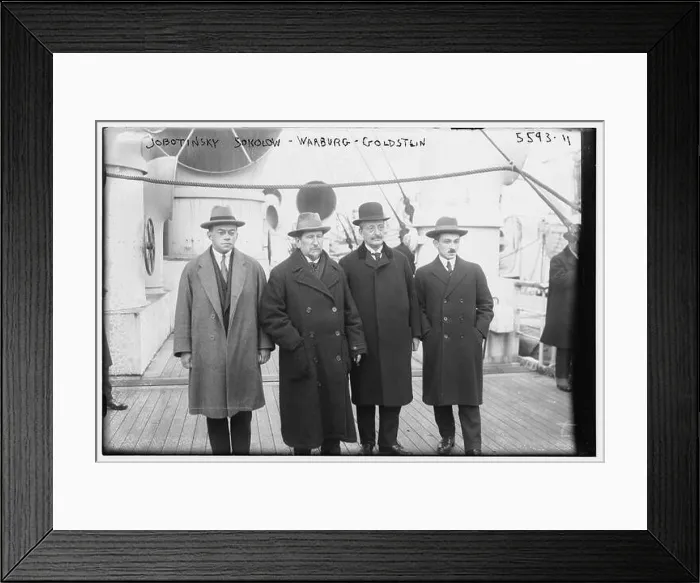 Framed Print : Jabotinsky, Sokolow, Warburg, Goldstein Framed Print : Jabotinsky, Sokolow, Warburg, Goldstein