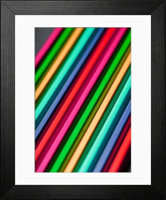 Framed Print : The texture of multi-colored pencils is close-up in full screen. As a background Framed Print : The texture of multi-colored pencils is close-up in full screen. As a background