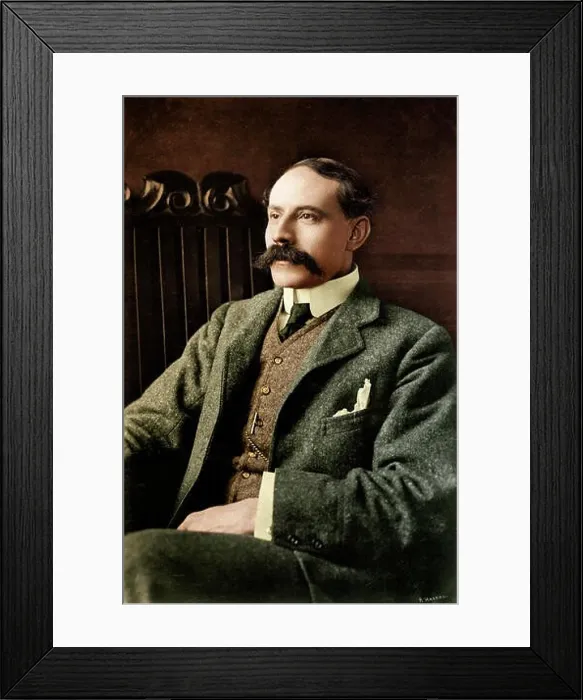 Framed Print : Edward Elgar portrait. Close up of head. English composer 2 June 1857 -23 February 1934 Framed Print : Edward Elgar portrait. Close up of head. English composer 2 June 1857 -23 February 1934