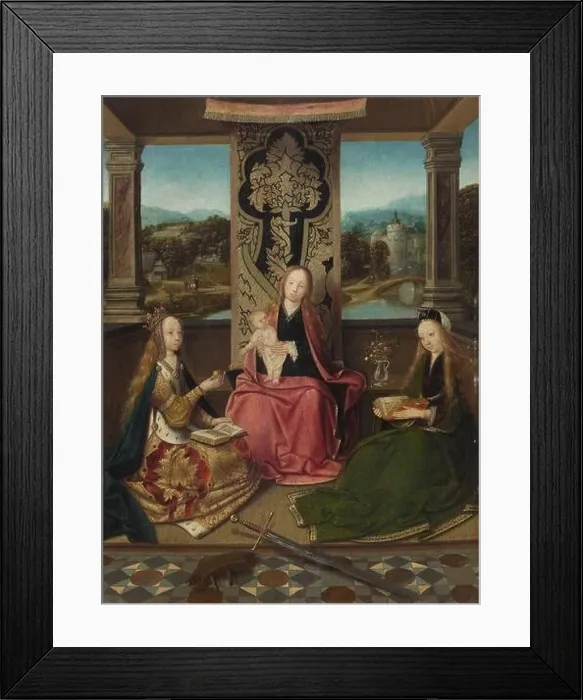 Framed Print : Madonna and Child with Saints Catherine and Barbara Deutsch: um 1510 by Master of Hoogstraeten Framed Print : Madonna and Child with Saints Catherine and Barbara Deutsch: um 1510 by Master of Hoogstraeten