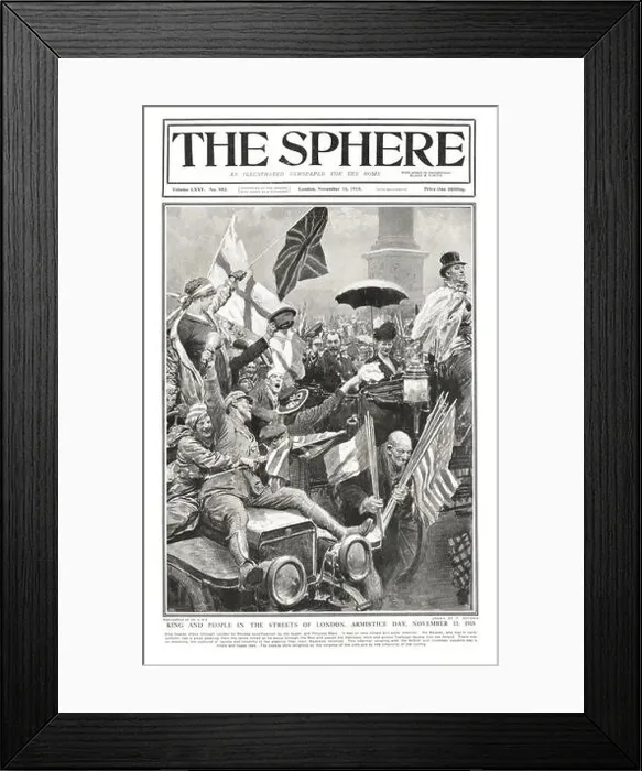 Framed Print : 1918 The Sphere front page Armistice and Surrender of Germany Framed Print : 1918 The Sphere front page Armistice and Surrender of Germany