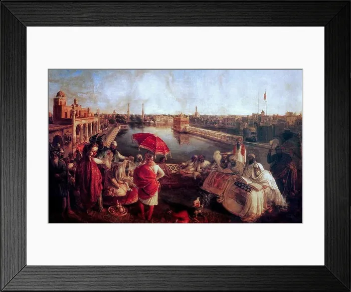 Framed Print : Ranjit Singh at Harmandir Sahib August Schoefft Vienna 1850 Princess Bamba Collection Lahore Fort Framed Print : Ranjit Singh at Harmandir Sahib August Schoefft Vienna 1850 Princess Bamba Collection Lahore Fort