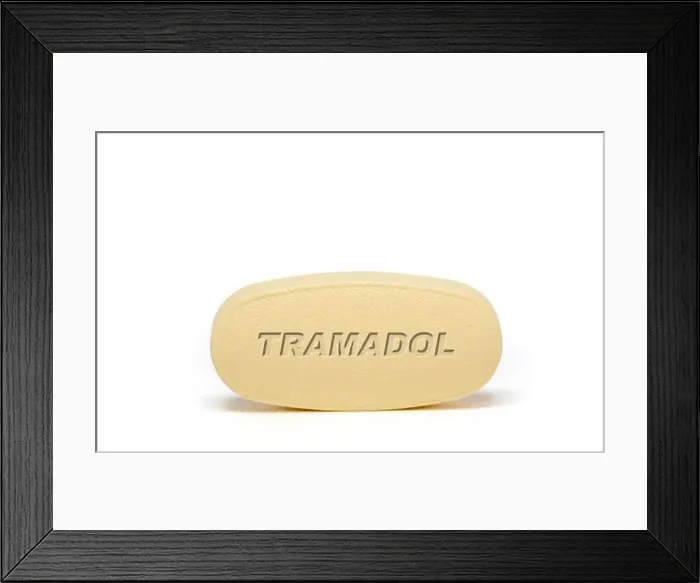 Framed Print : Tramadol pill, conceptual image Framed Print : Tramadol pill, conceptual image