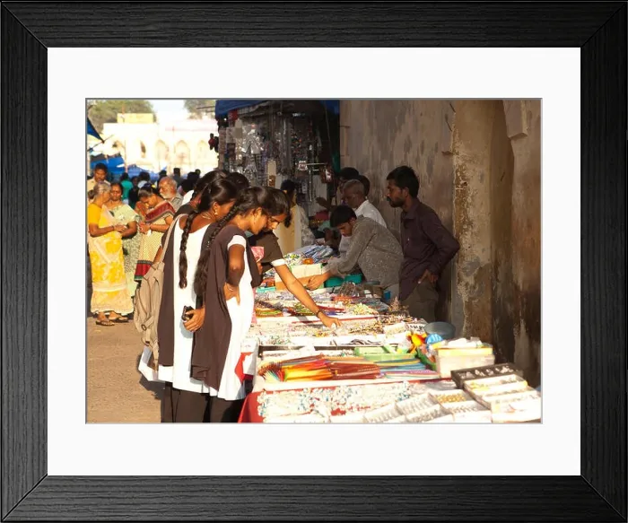 Framed Print : Basar in Tiruchirappalli, Tamil Nadu, India Framed Print : Basar in Tiruchirappalli, Tamil Nadu, India