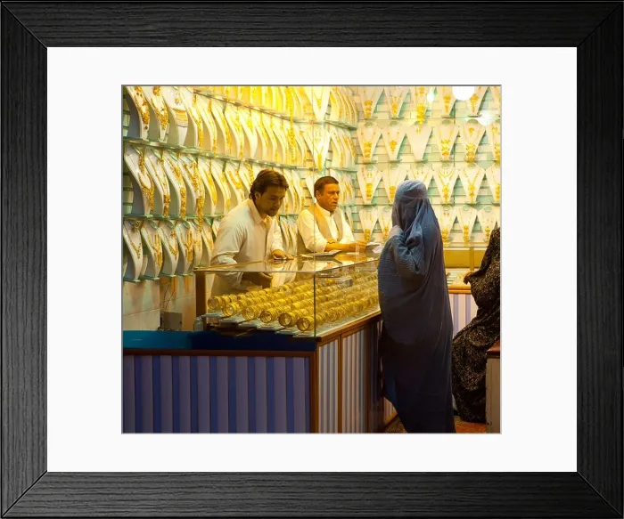 Framed Print : gold-shop in herat, Afghanistan Framed Print : gold-shop in herat, Afghanistan