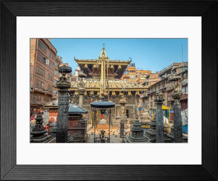 Framed Print : The Jana Bahal temple venerated by both boudhists and hinduists, taken in a sunny aftrenoon in the historical center of Kathmandu, Nepal Framed Print : The Jana Bahal temple venerated by both boudhists and hinduists, taken in a sunny aftrenoon in the historical center of Kathmandu, Nepal