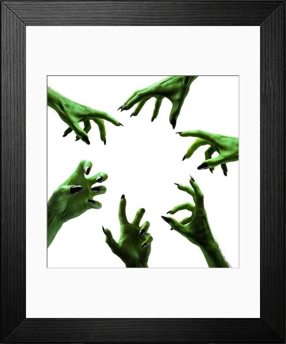 Framed Print : Halloween green witches or zombie monster hands Framed Print : Halloween green witches or zombie monster hands