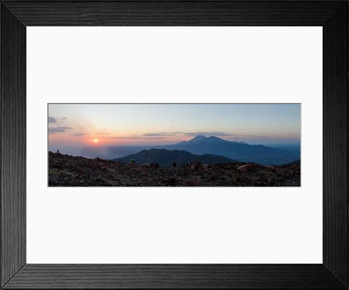 Framed Print : Nicaragua, Leon province, tourists looking at the sunset and San Cristobal volcano from Telica volcano Framed Print : Nicaragua, Leon province, tourists looking at the sunset and San Cristobal volcano from Telica volcano