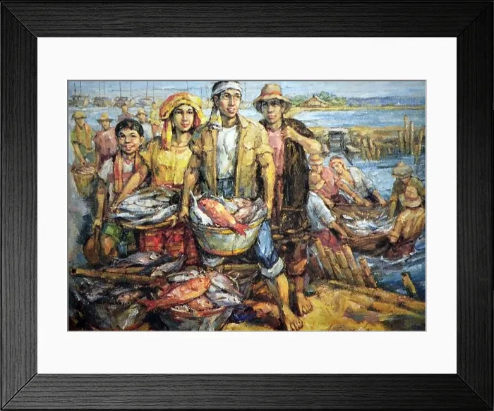 Framed Print : Angel Cacnio, Mangingisda, 1994, Oil on canvas Framed Print : Angel Cacnio, Mangingisda, 1994, Oil on canvas